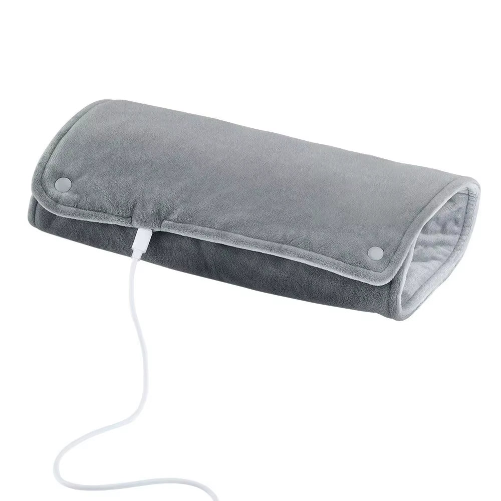 USB Thermostatic Hand Warmer for Winter Office and Home Use Shawl Warm Hands and Legs Short Velvet Fabric Heating Blanket